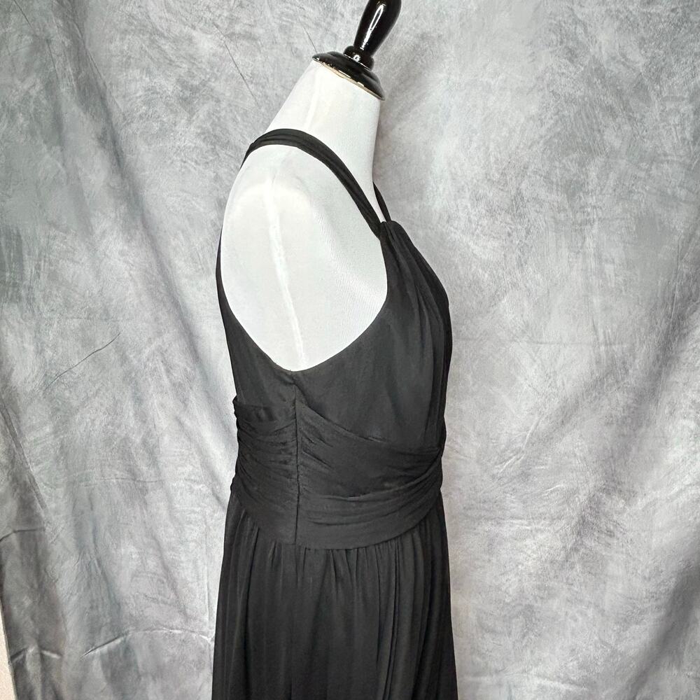 David's Bridal Ball Gown Dress Women Sz 14 Halter Maxi Black Formal Occasion - Picture 3 of 10